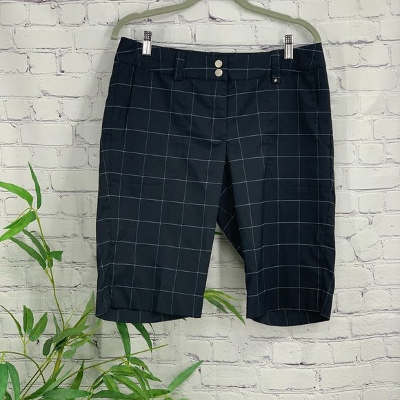 Nike Pants - Nike Golf Fit Dry Navy Blue & White Plaid Shorts